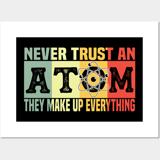 Atom Physics Chemistry Natural Science Vintage Wall Art by Monstershirts